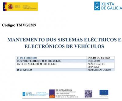 Curso AFD Mantemento dos Sistemas eléctricos e electrónicos de vehículos